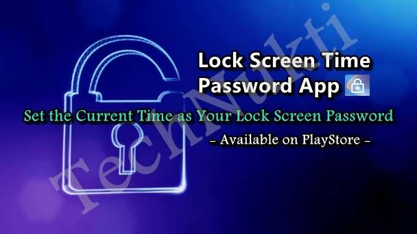 Screen Lock Time Password App