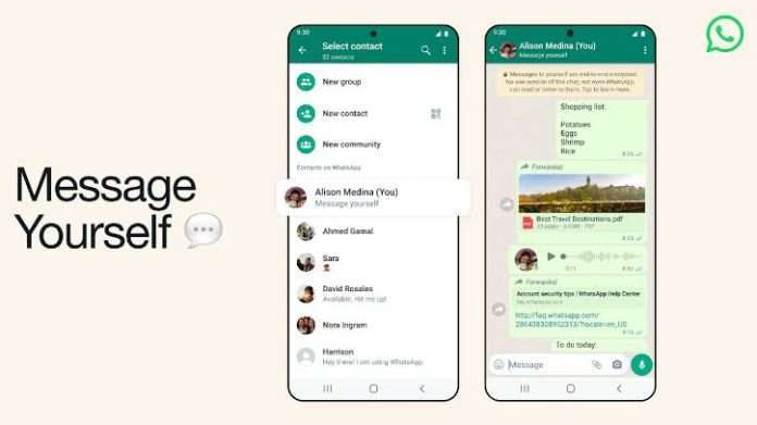 WhatsApp Message Yourself Features