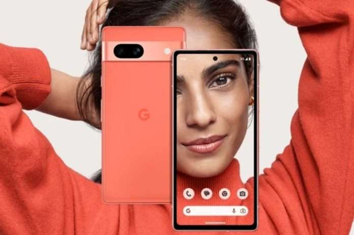 Google Pixel 7a Coral Colour Variant