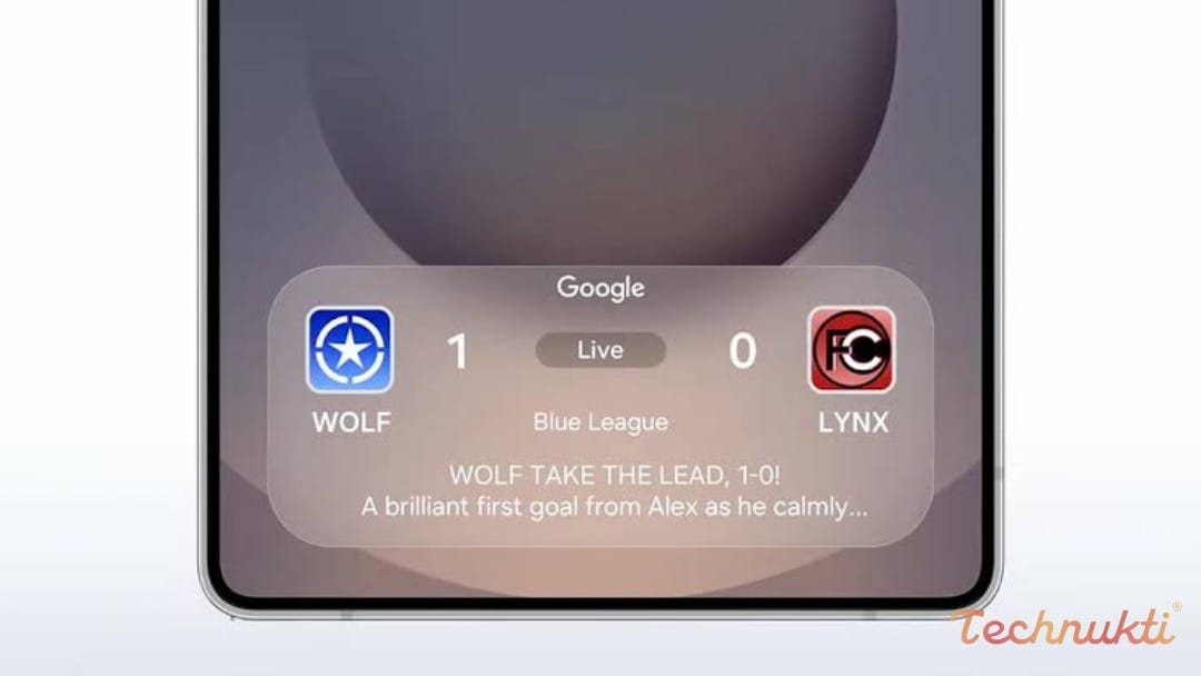 Samsung AOD Enhances Now Bar Sports in One UI 7