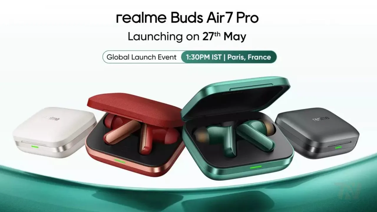 Realme Confirms May 27 Launch Date for Buds Air7 Pro in India