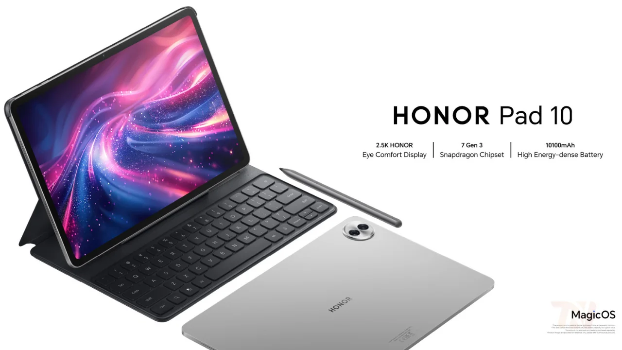 HONOR Pad 10 Launched: 12.1" 120Hz Display, Snapdragon 7 Gen 3 & Massive 10,100mAh Battery