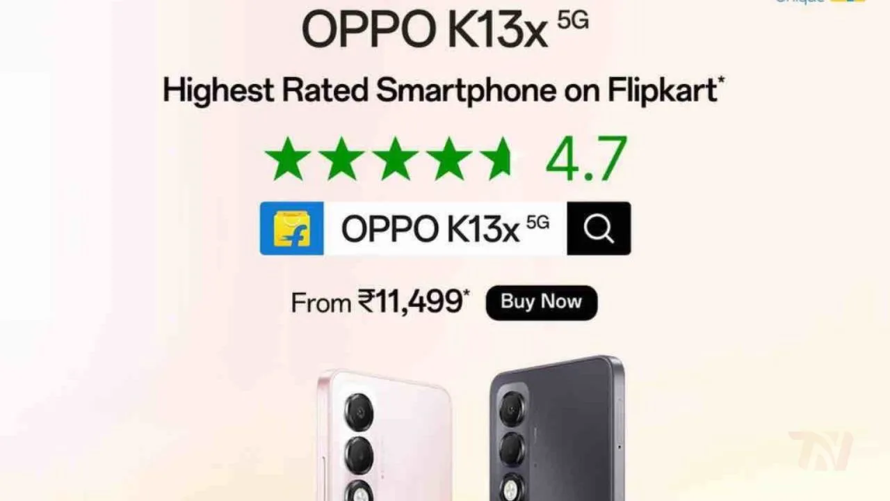 OPPO K13x 5G Tops Flipkart Ratings in Sub‑₹15,000 Segment, Says OPPO